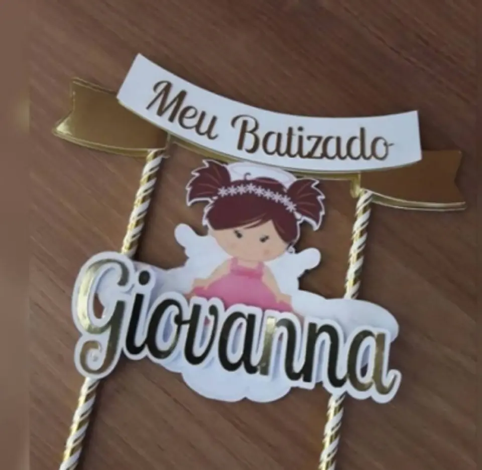 Arquivo Topo de Bolo Batizado Menina  1