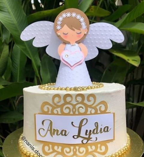 Arquivo Topo de Bolo Batizado Menina Anjinha