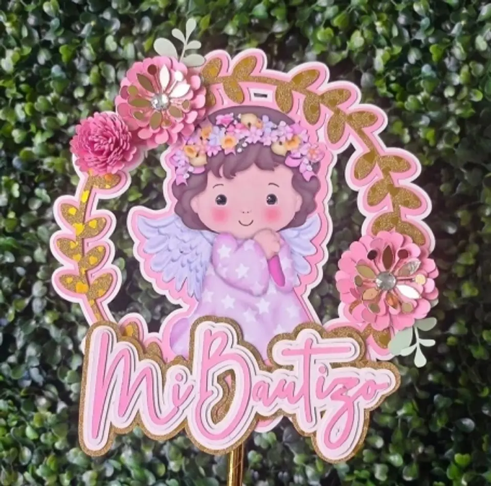 Arquivo Topo de Bolo Batizado Menina  1