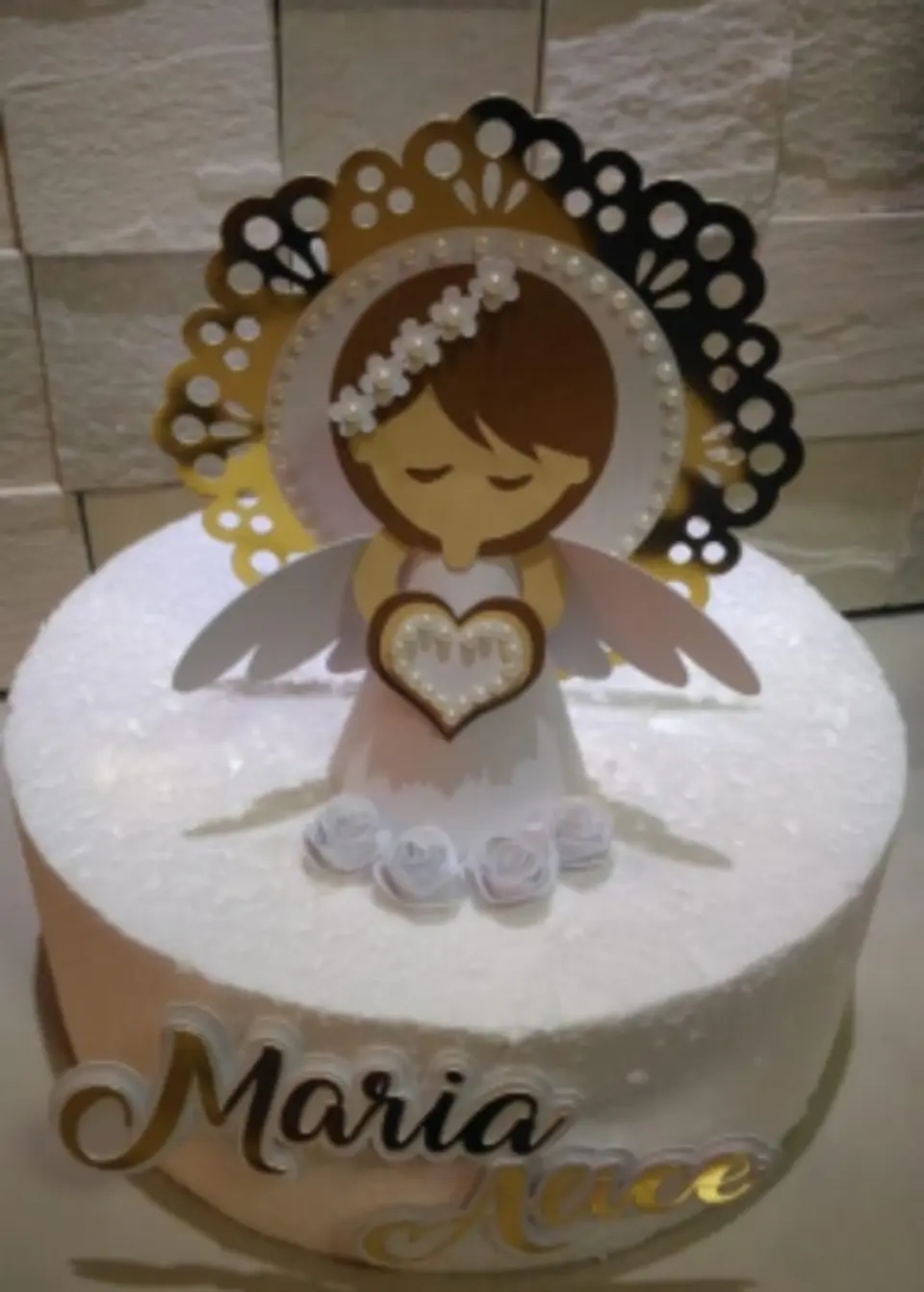 Arquivo Topo de Bolo Batizado Menina Anjinho 1