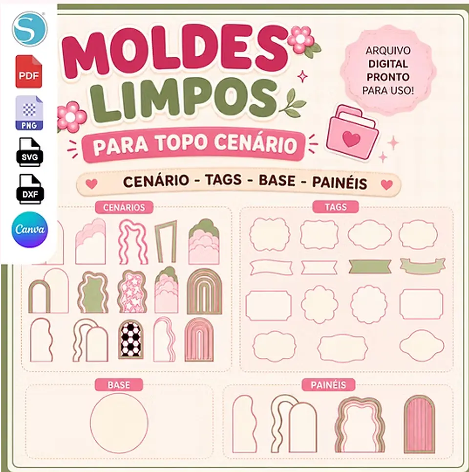 Arquivo Moldes Limpos para Topo Cenário 1