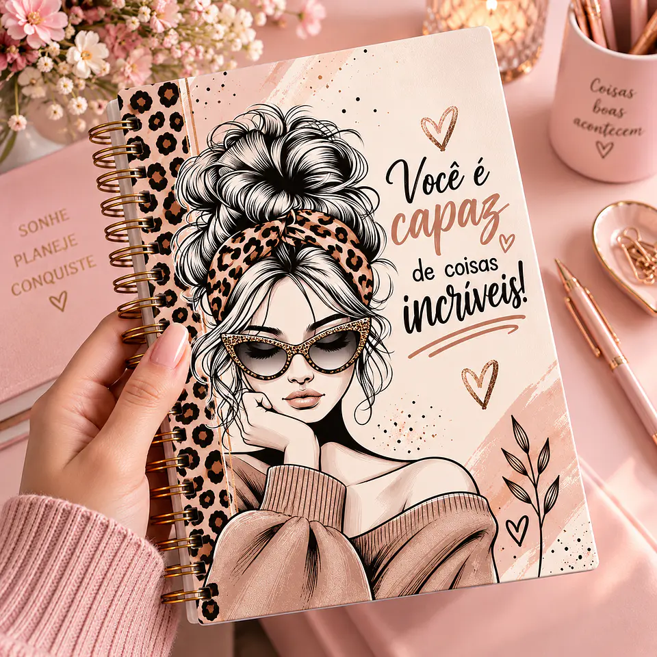 Arquivo Caderno de Anotações Mulher Incrível 3