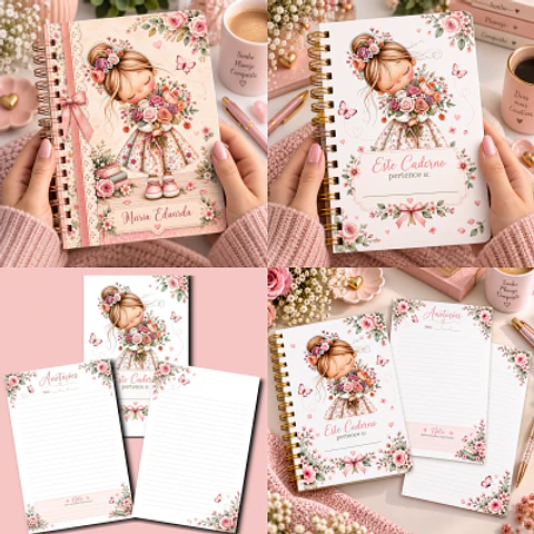 Arquivo Caderno de Anotações Encanto em Flor