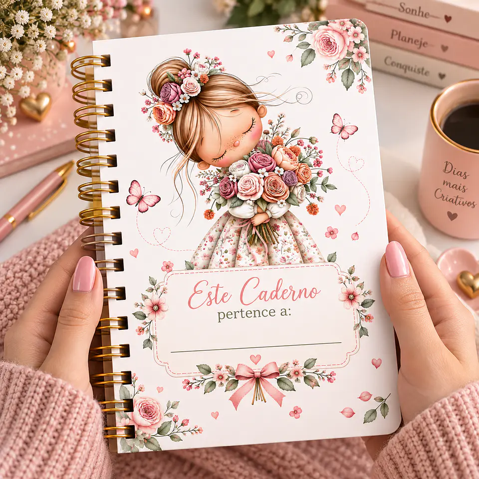 Arquivo Caderno de Anotações Encanto em Flor 4