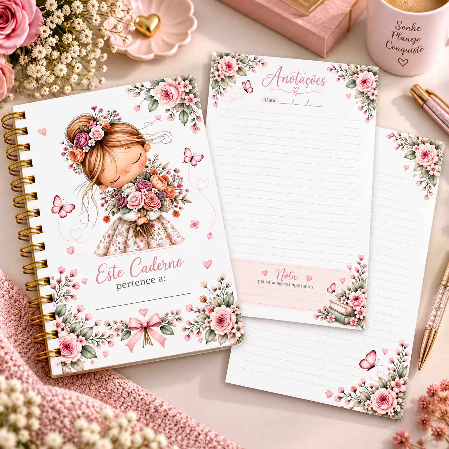 Arquivo Caderno de Anotações Encanto em Flor 7
