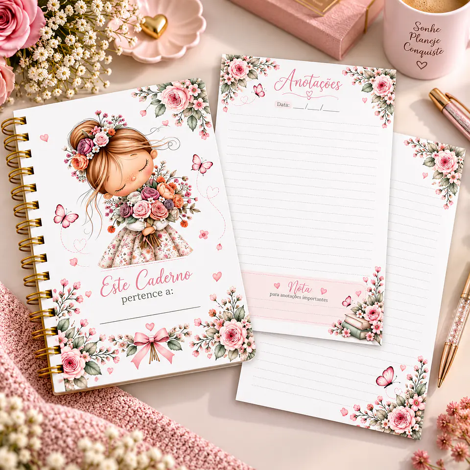 Arquivo Caderno de Anotações Encanto em Flor 7