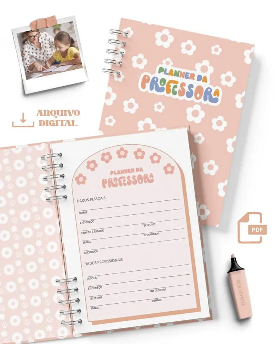 Arquivo Dia dos Professores - Planner Permanente Retrô 1