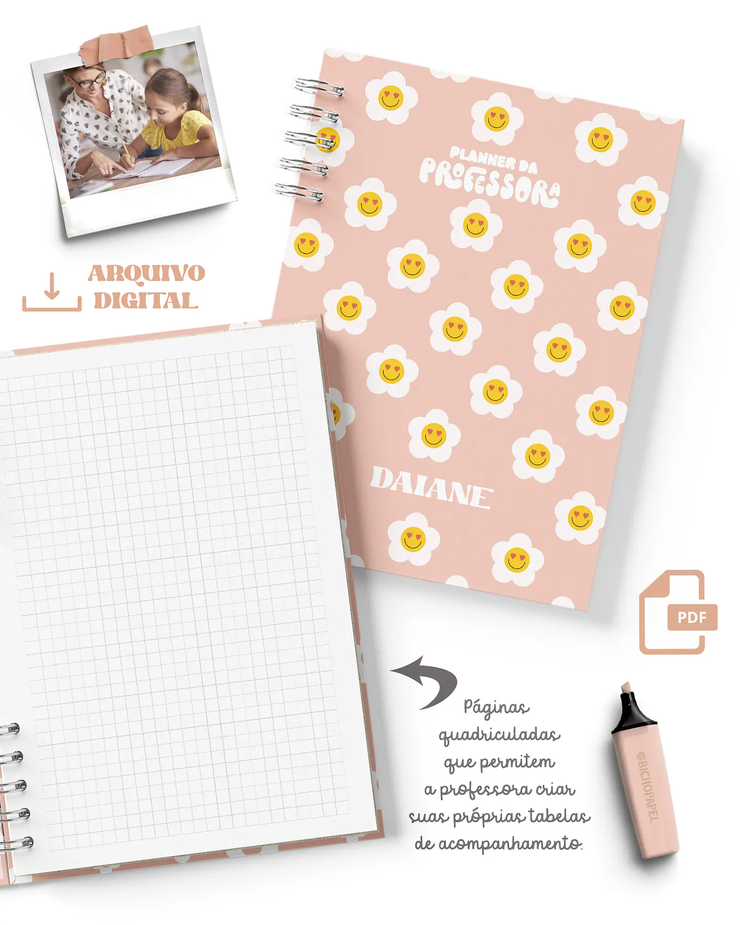 Arquivo Dia dos Professores - Planner Permanente Retrô 8