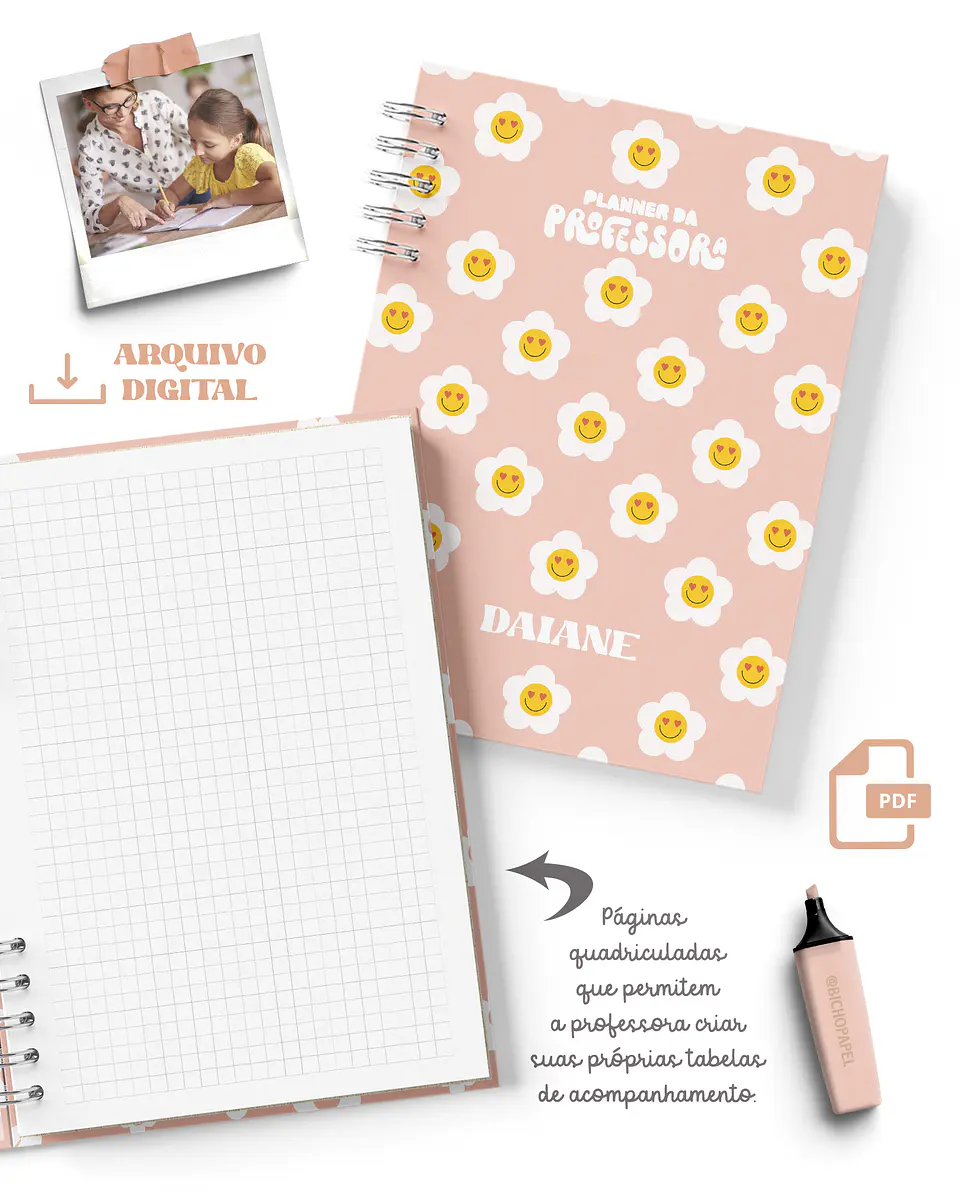 Arquivo Dia dos Professores - Planner Permanente Retrô 8