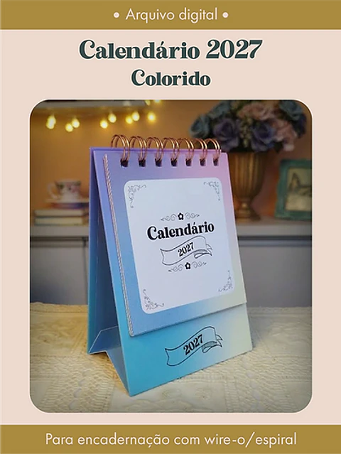 Arquivo Calendário 2027 Colorido