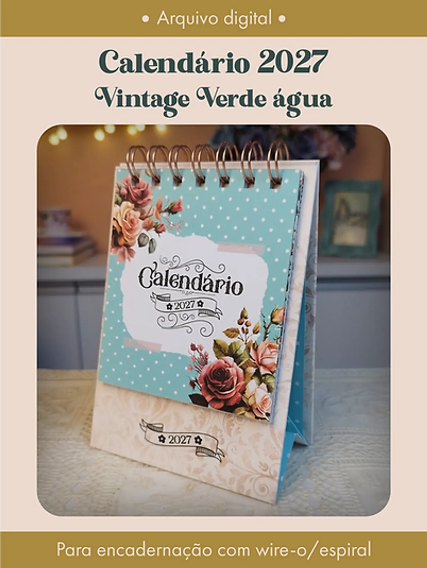 Arquivo Calendário 2027 Vintage Verde Água 1