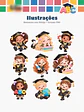 Kit Digital Formatura ABC 2026 Combo Ilustracoes e Papeis - Thumbnail 4