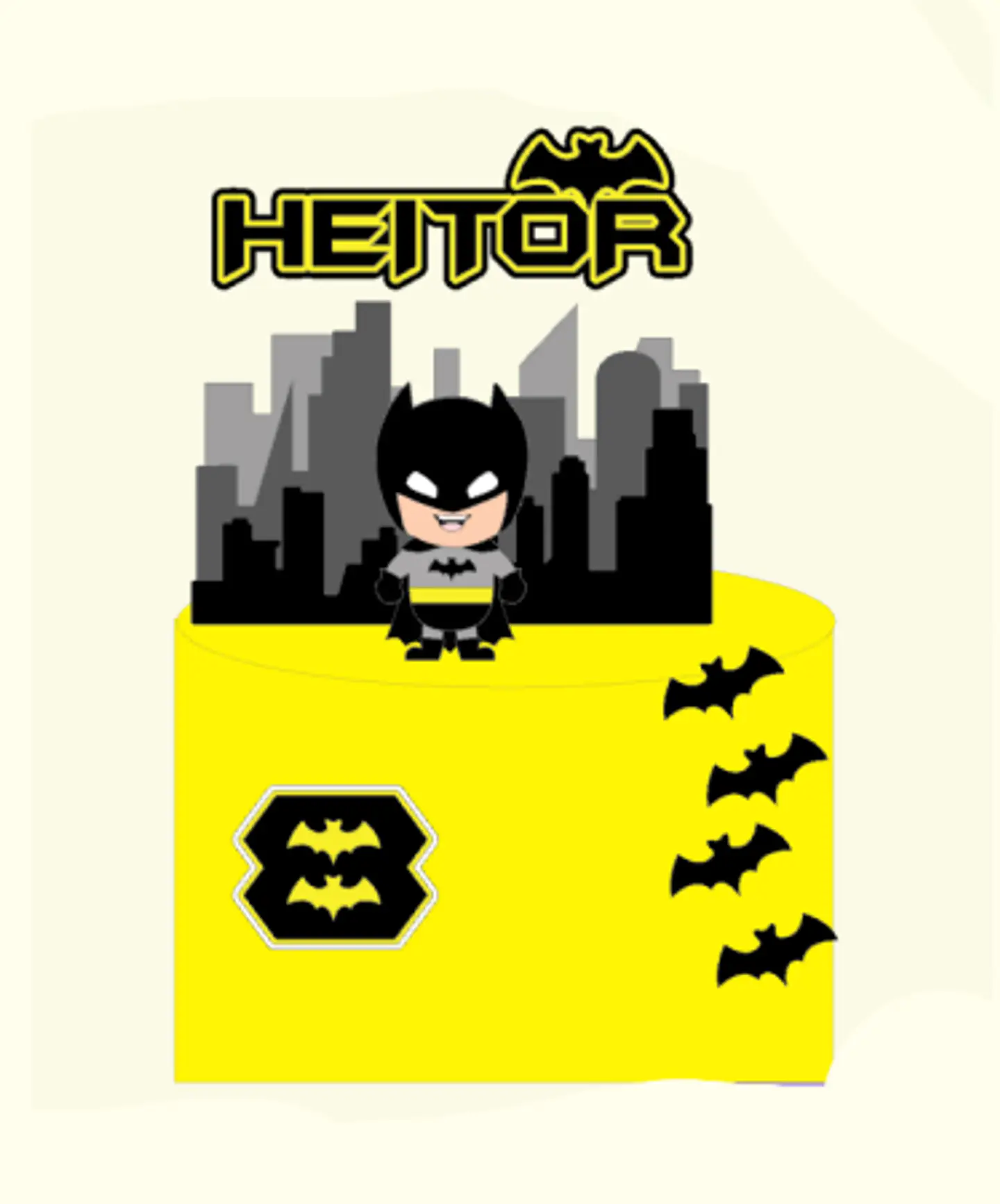 Arquivo Topo de Bolo Batman Cut 1