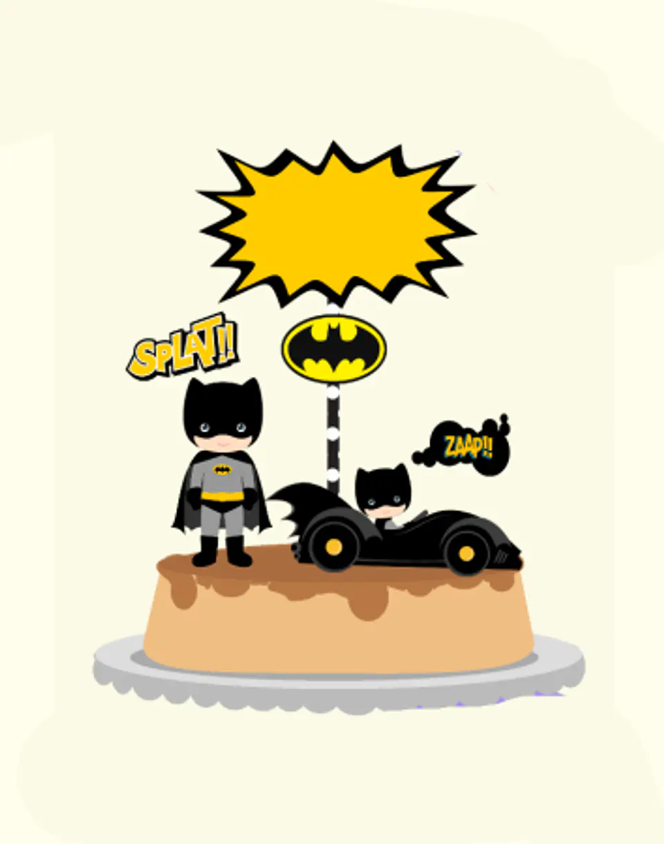 Arquivo Topo de Bolo Batman Cute 1