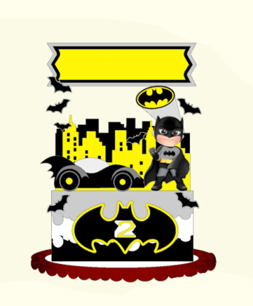 Arquivo Topo de Bolo Batman Cute 1