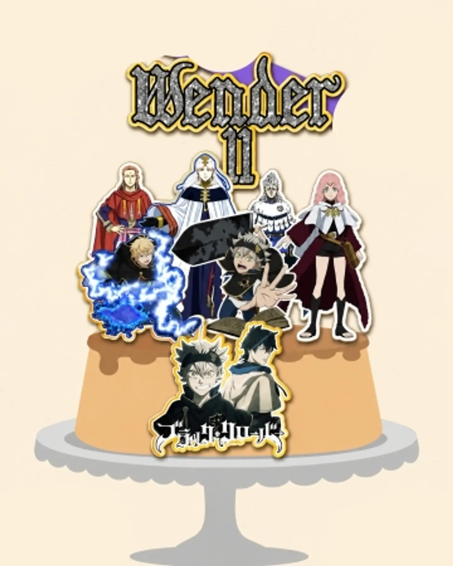 Arquivo Topo de Bolo Black Clover 1