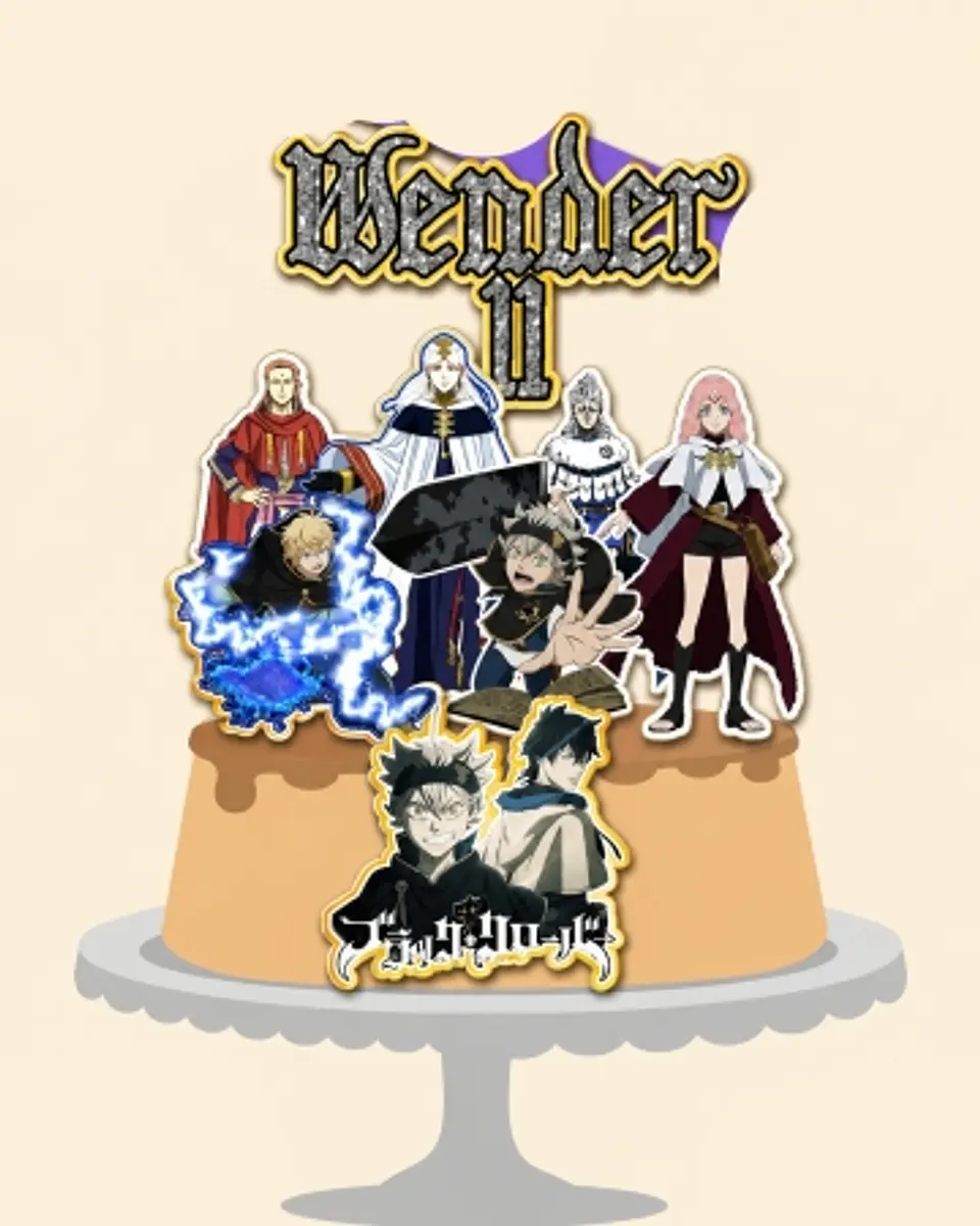 Arquivo Topo de Bolo Black Clover 1