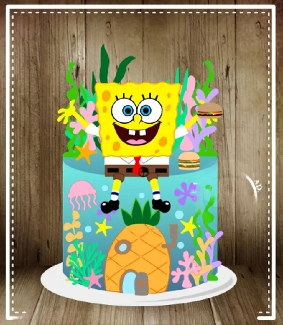 Arquivo Topo de Bolo  Bob Esponja em Camadas 1
