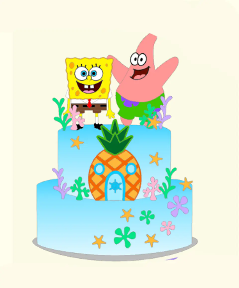 Arquivo Topo de Bolo  Bob Esponja em Camadas 1