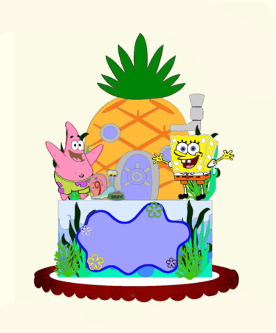 Arquivo Topo de Bolo  Bob Esponja em Camadas 1