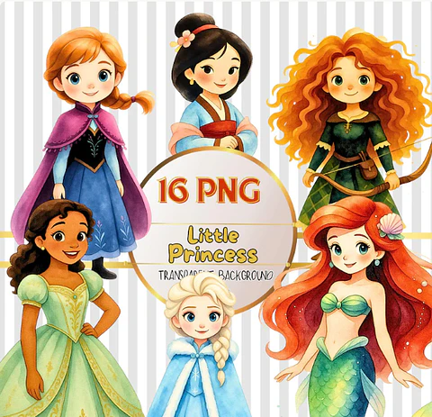 Kit Digital Princesas Disney
