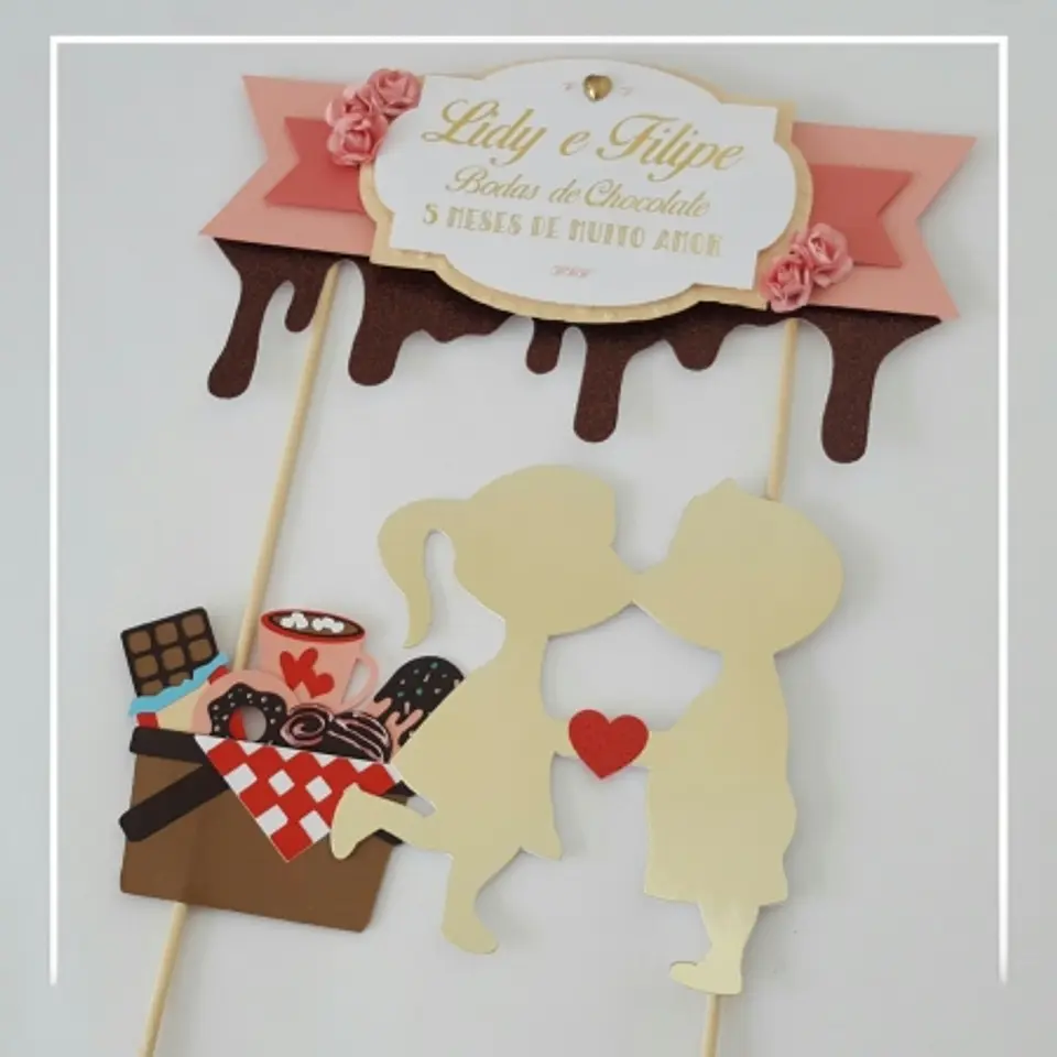 Arquivo Topo de Bolo Bodas de Chocolate 1