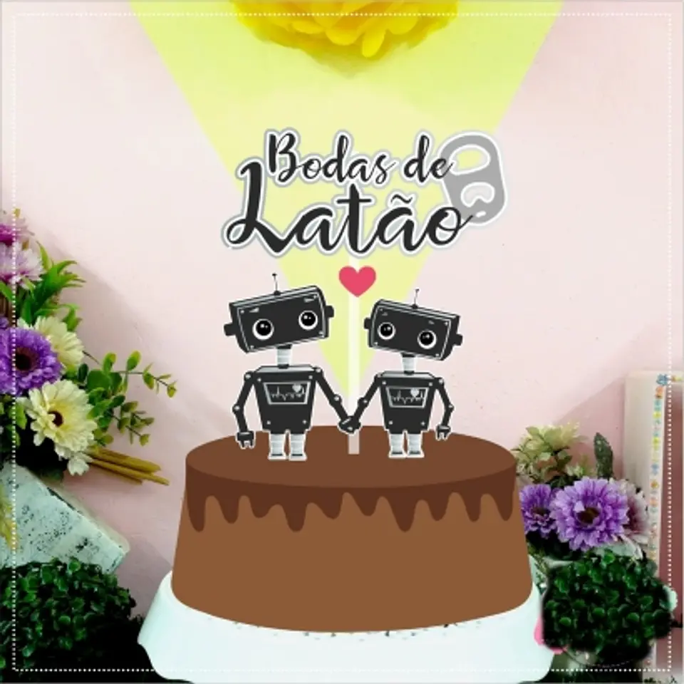 Arquivo Topo de Bolo Bodas de Latão 1