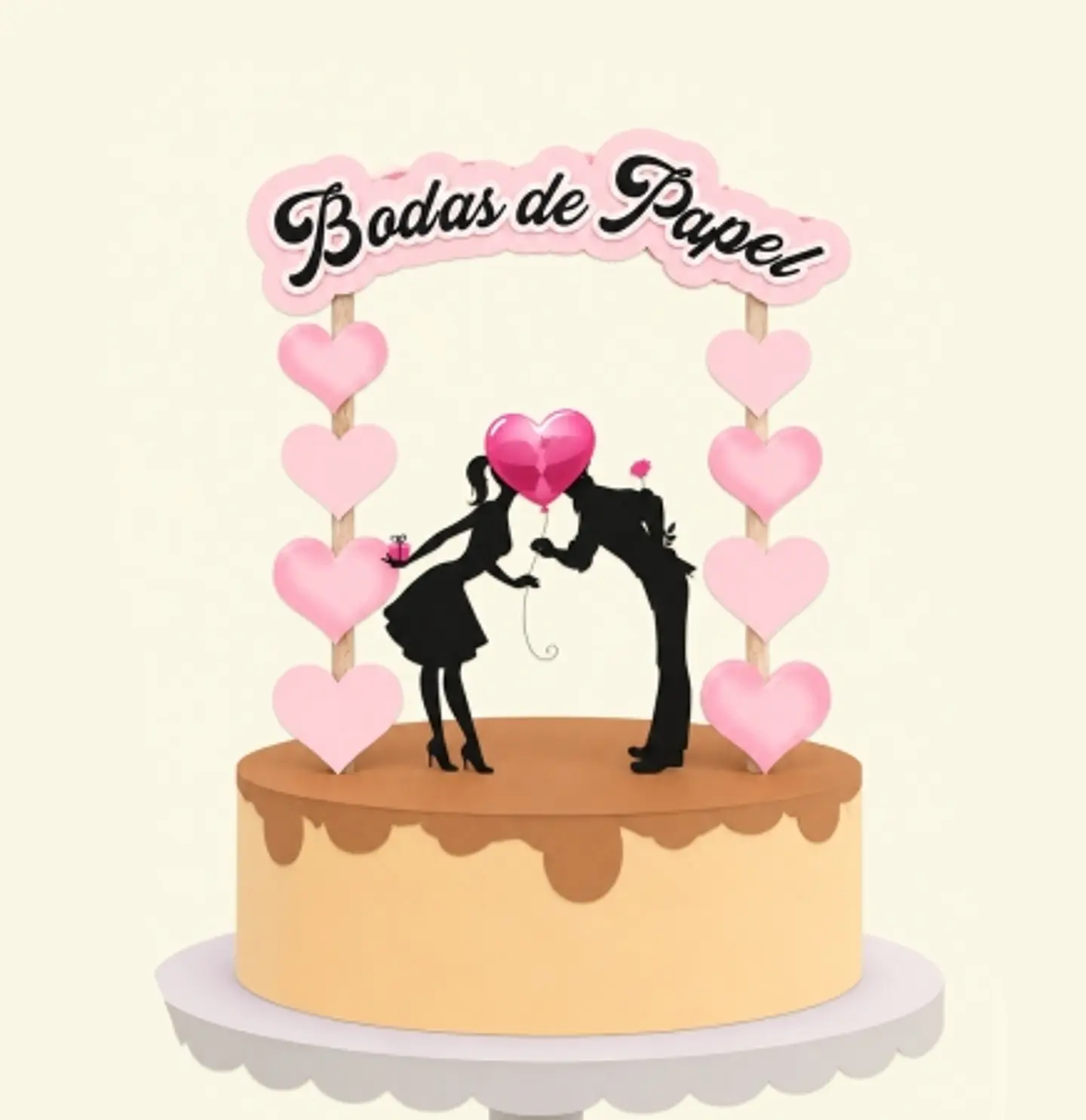 Arquivo Topo de Bolo Bodas de Papel 1