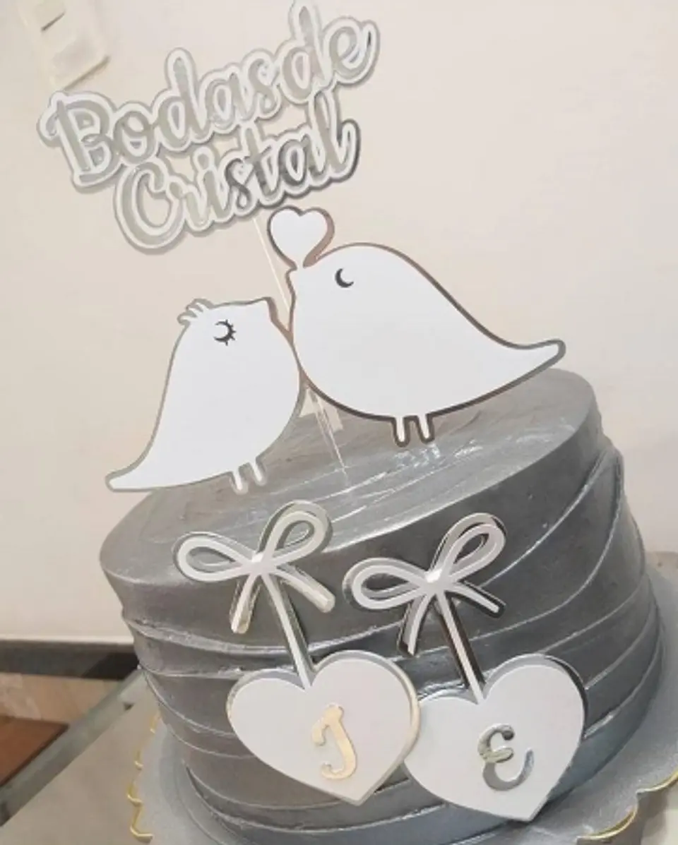 Arquivo Topo de Bolo Bodas de Cristal 1