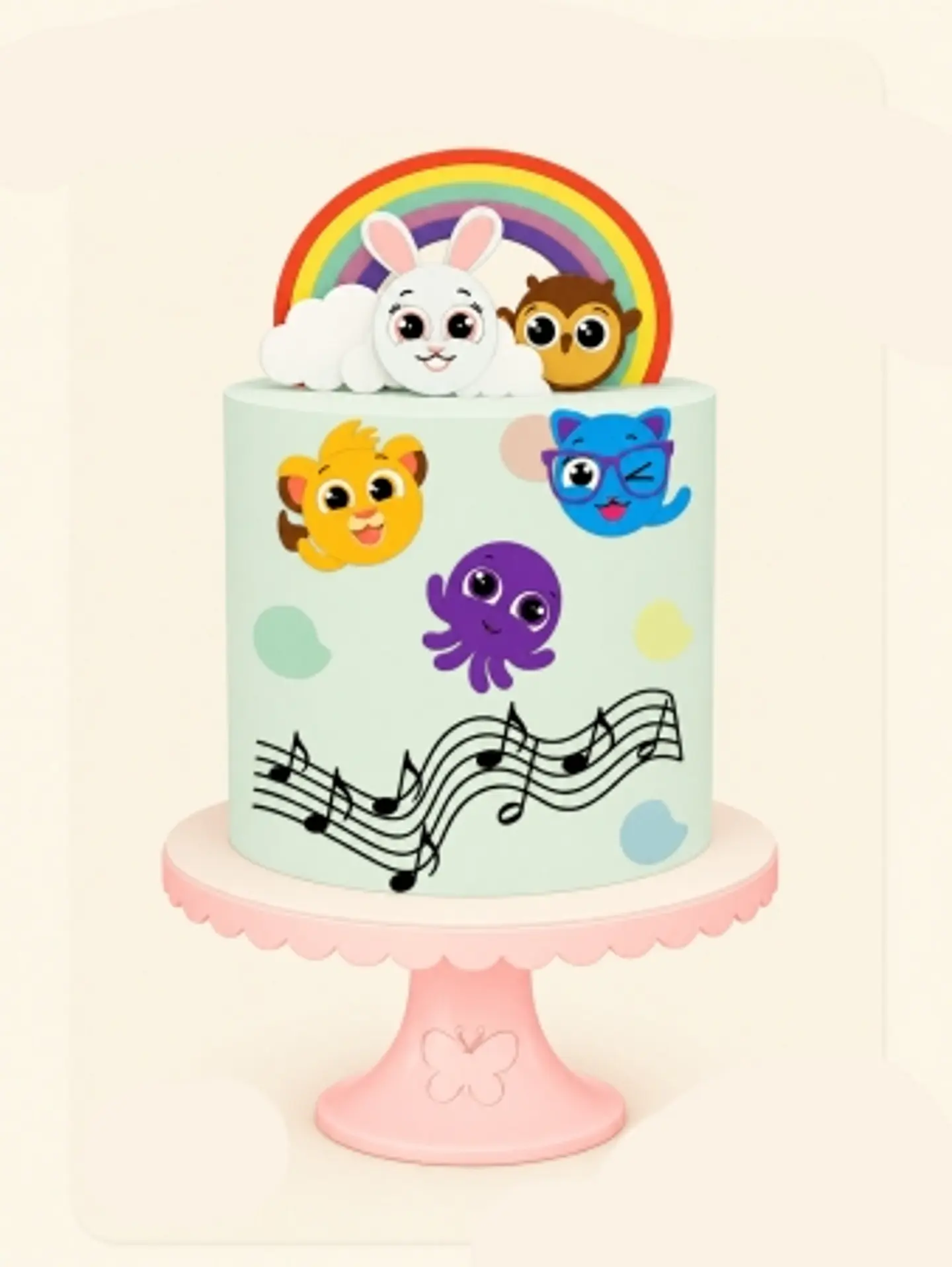 Arquivo Topo de Bolo Bolofofo Arco Íris Música 1