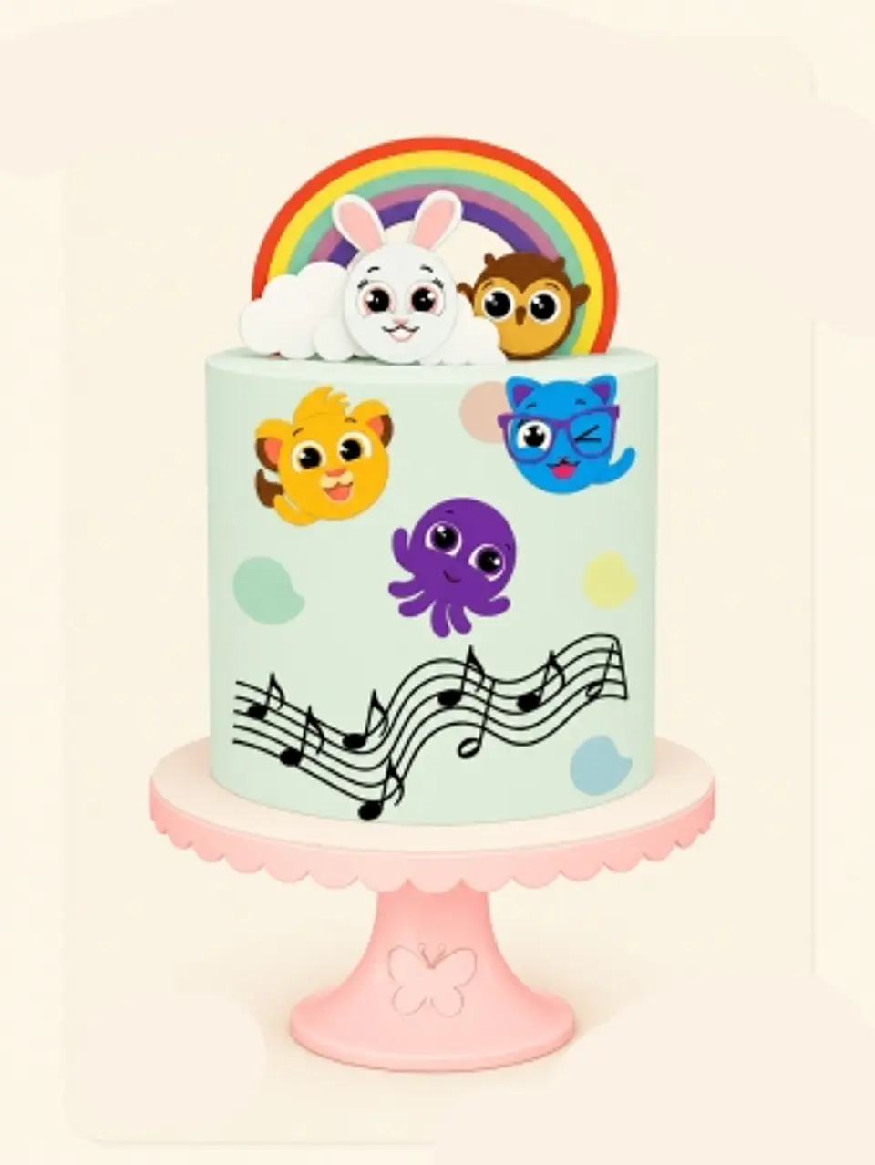 Arquivo Topo de Bolo Bolofofo Arco Íris Música 1