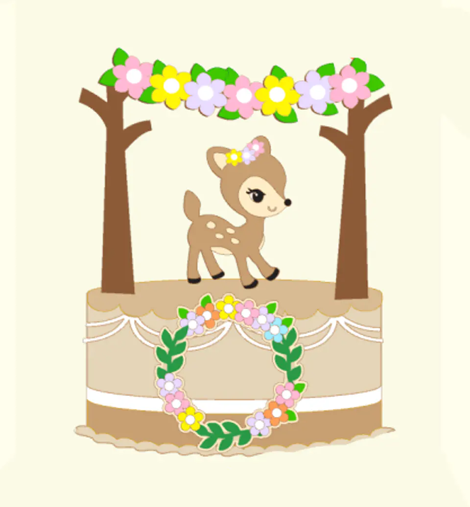 Arquivo Topo de Bolo Bosque Veadinho Bambi 1
