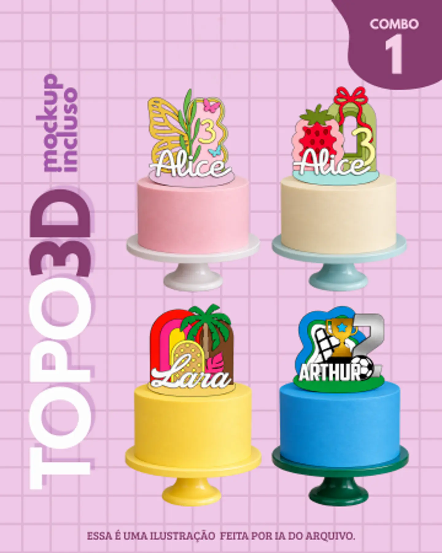 Arquivo Topos de Bolo Combo Cenário Vela  1