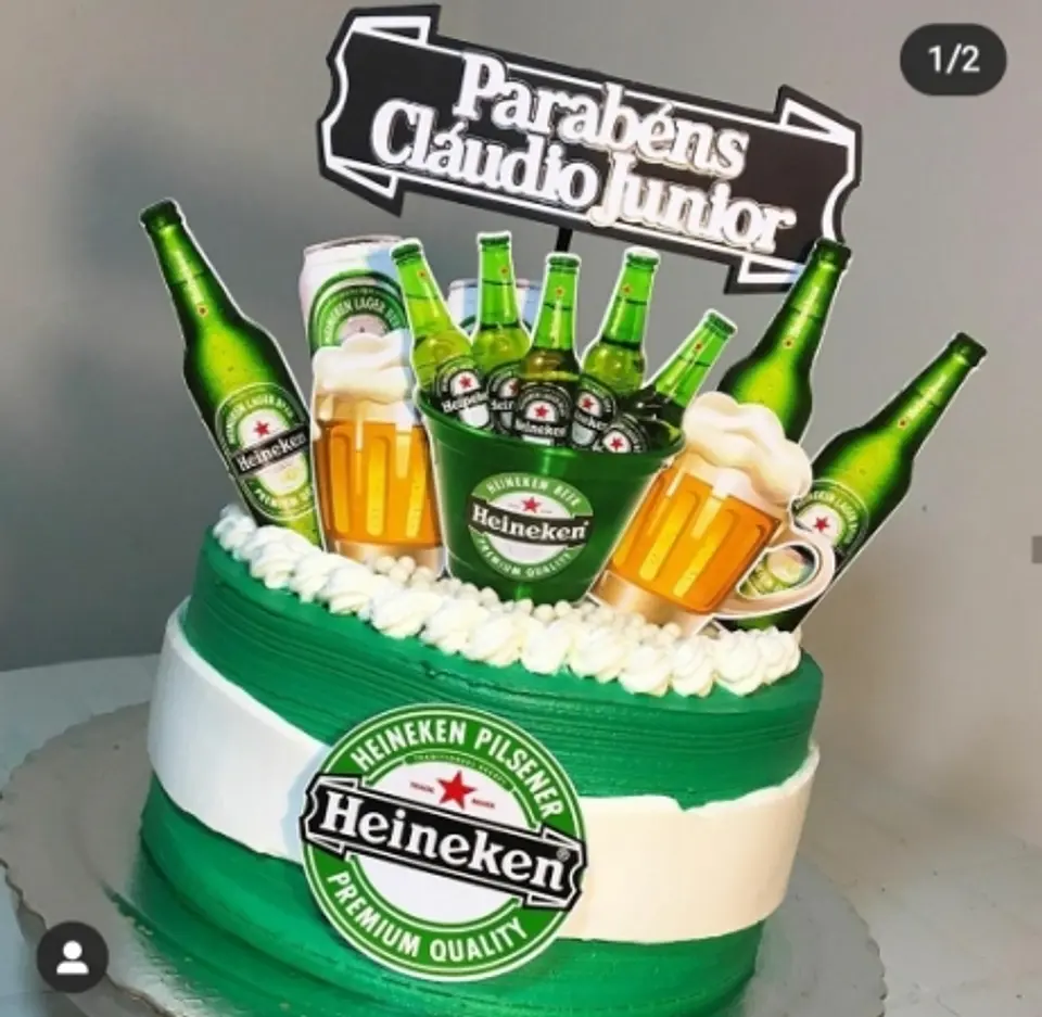 Arquivo Topo de Bolo HEINEKEN BALDE 1