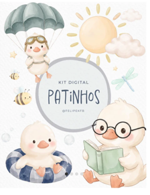 Kit Digital Patinhos 