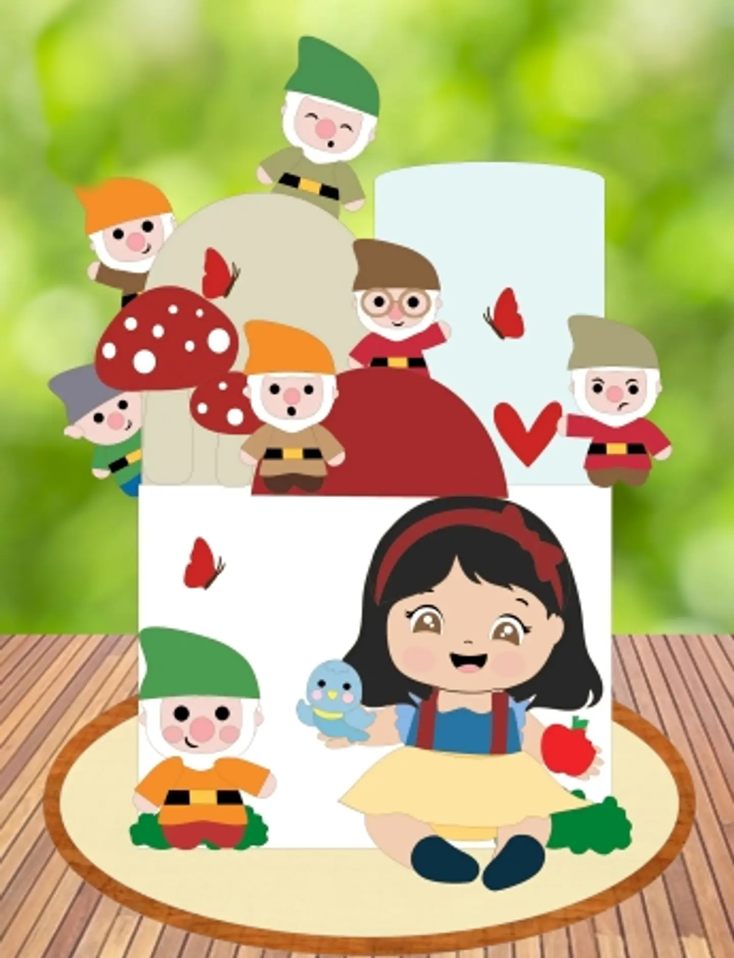 Arquivo Topo de Bolo Branca de Neve e os Sete Anões 1