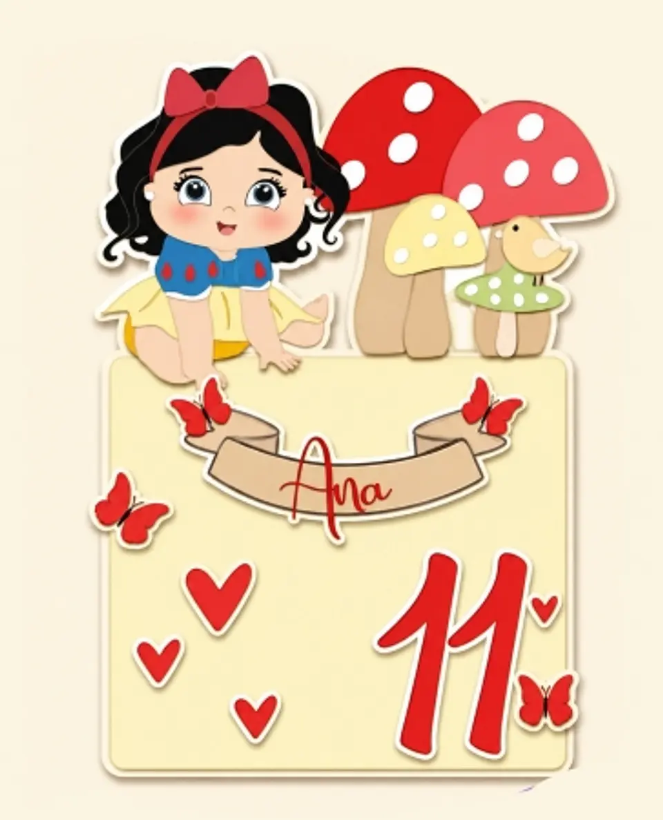 Arquivo Topo de Bolo Branca de Neve Baby  1