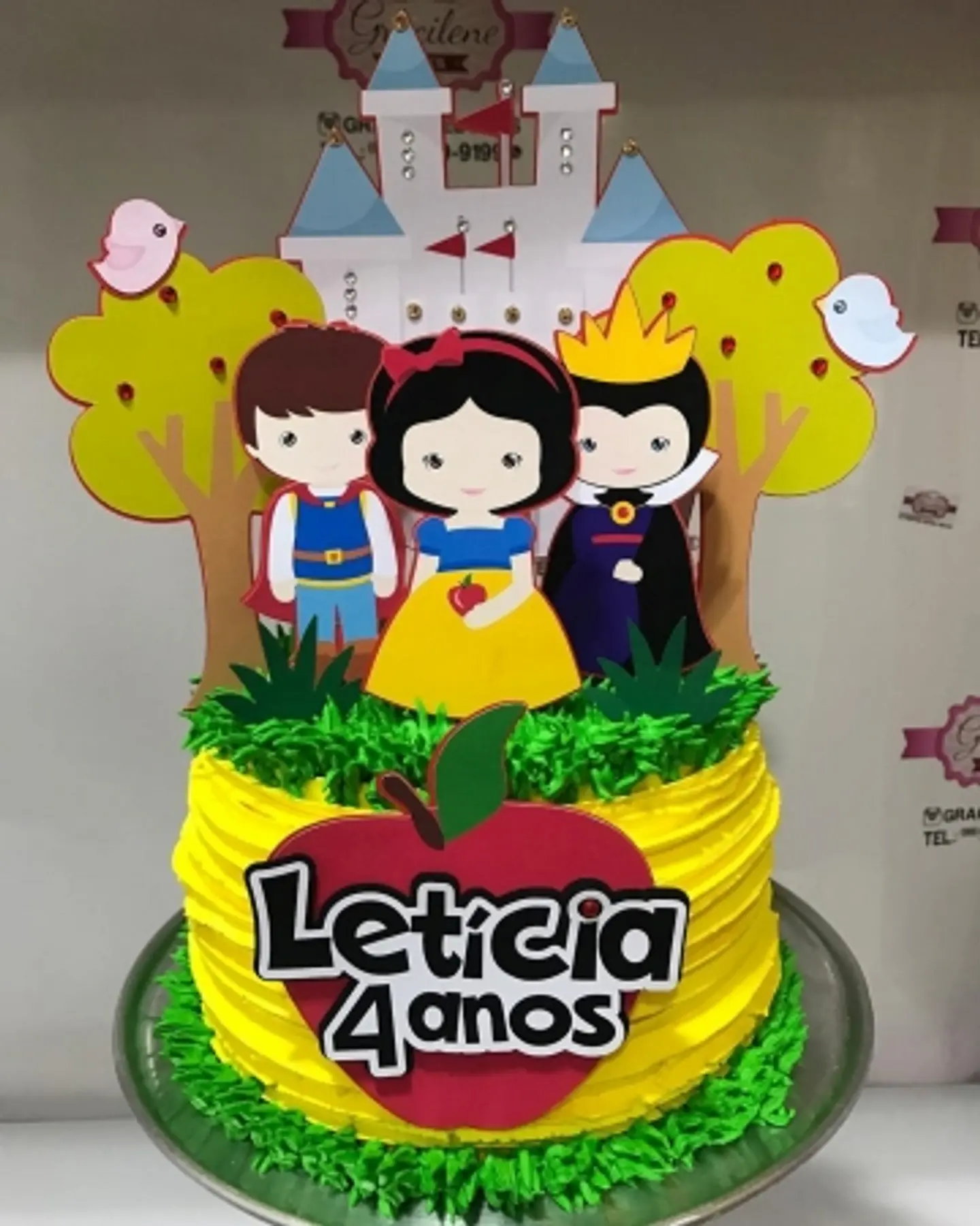 Arquivo Topo de Bolo Branca de Neve Cute 1