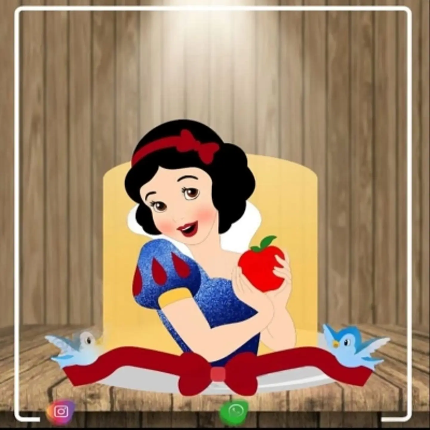 Arquivo Topo de Bolo Branca de Neve Meio Corpo 1