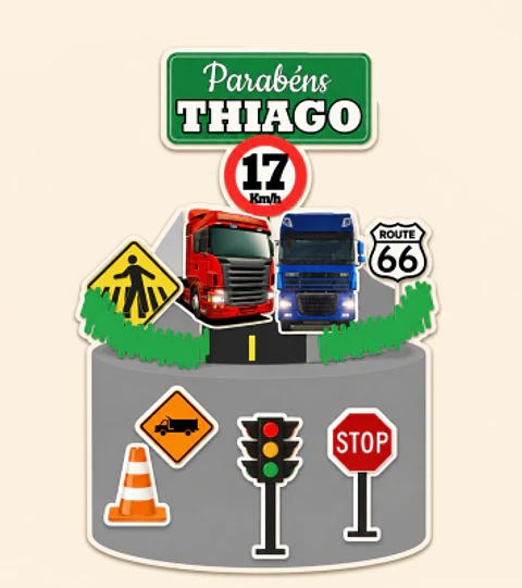 Arquivo Topo de Bolo topo Caminhoneiro 