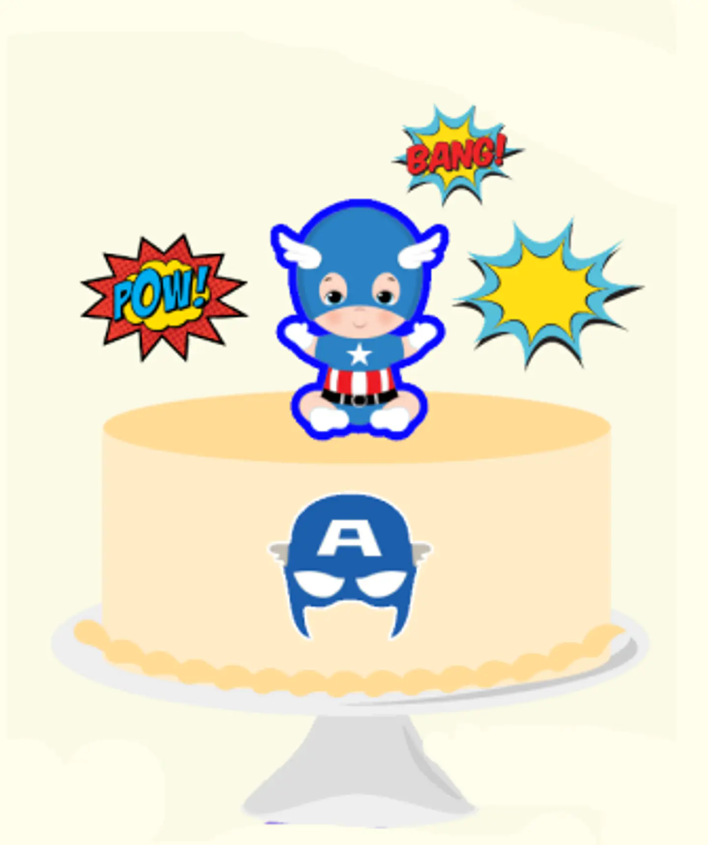 Arquivo Topo de Bolo Capitão America Baby 1