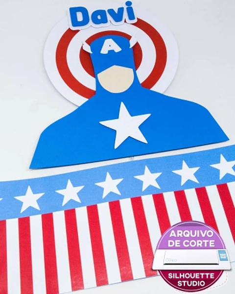 Arquivo Topo de Bolo Capitão América