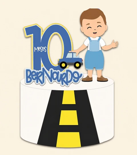 Arquivo Topo de Bolo Carrinho Menino 
