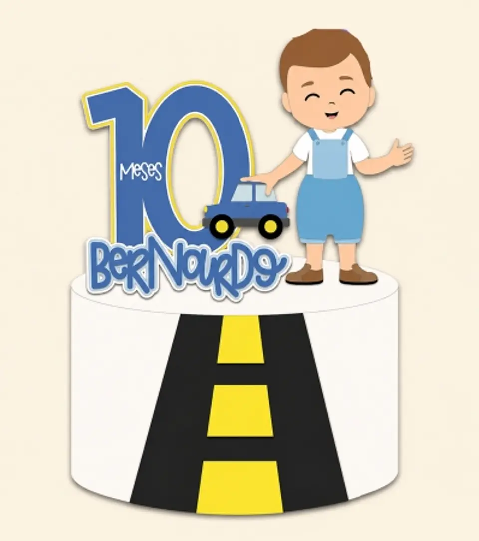 Arquivo Topo de Bolo Carrinho Menino  1