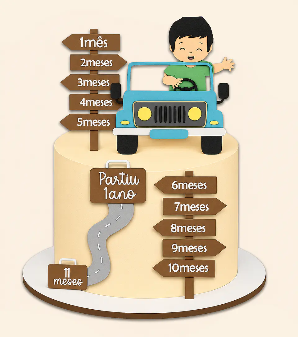 Arquivo Topo de Bolo Carrinho Menino Partiu  1