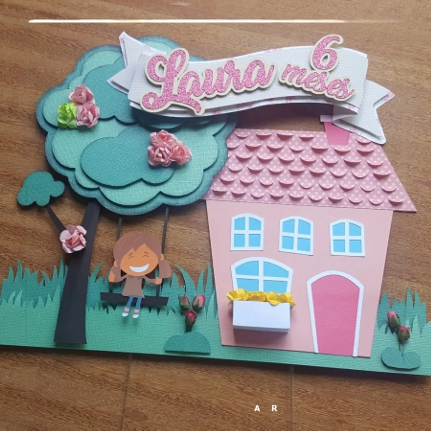 Arquivo Topo de Bolo Casa Menina no Balanço 1
