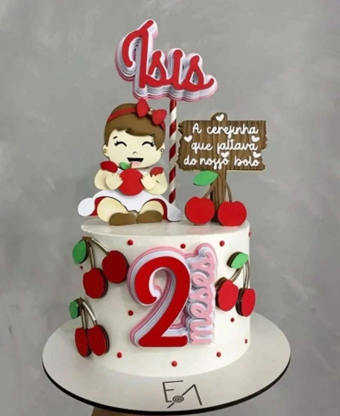 Arquivo Topo de Bolo Cerejinha Bebê  1