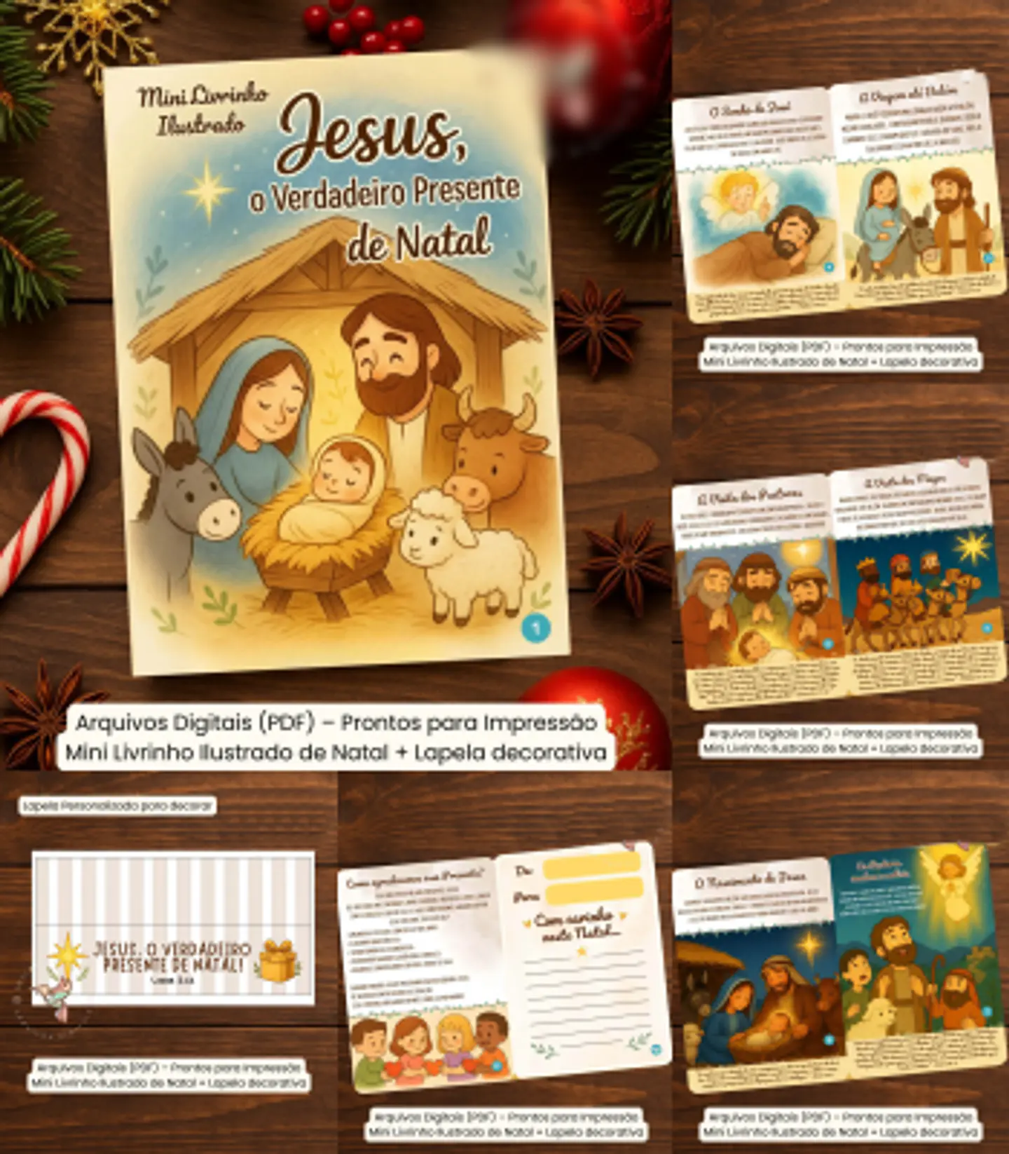 Arquivo Natal Mini Livrinho Ilustrado 1