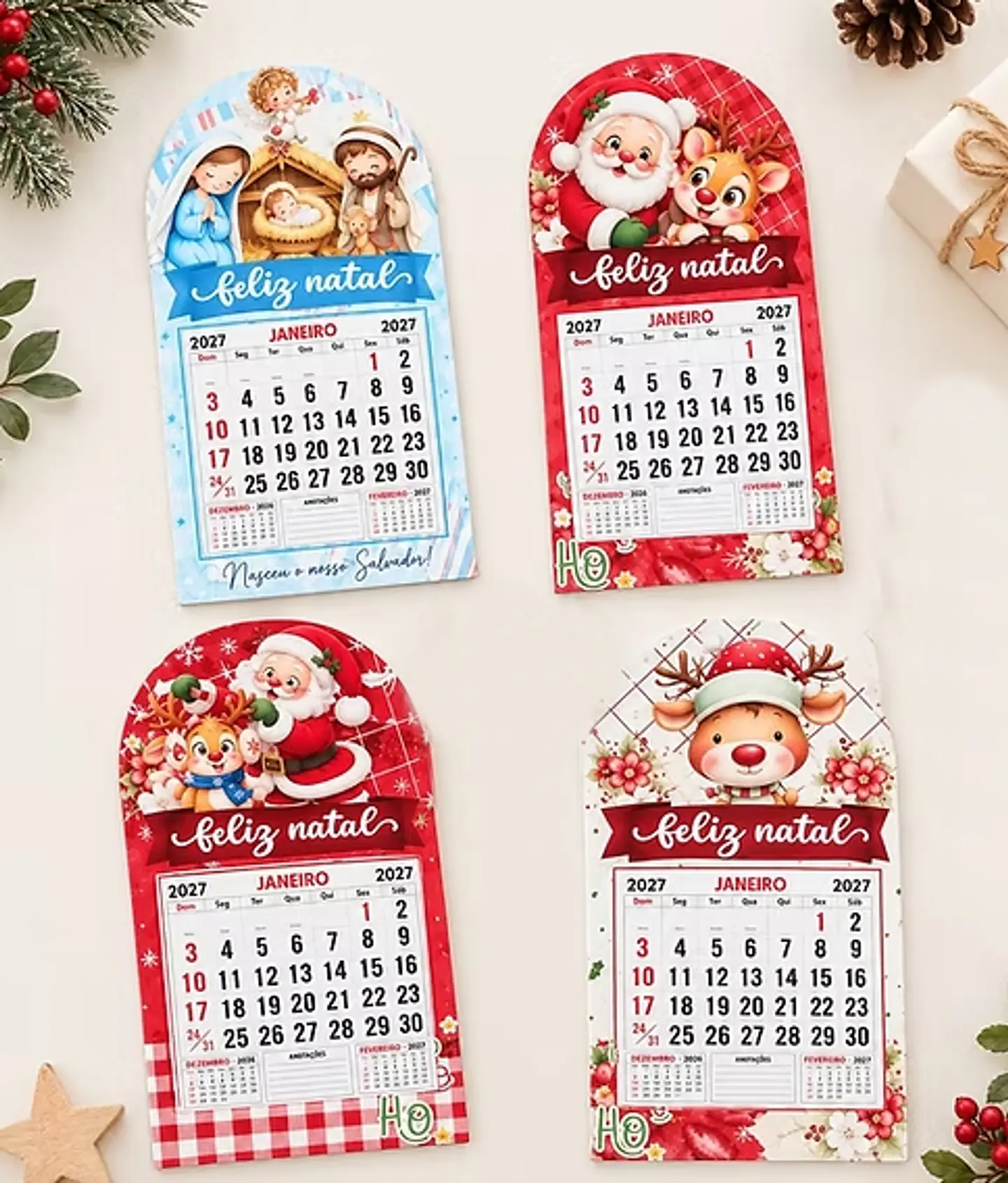 Arquivo Natal Card Mini Calendário 1