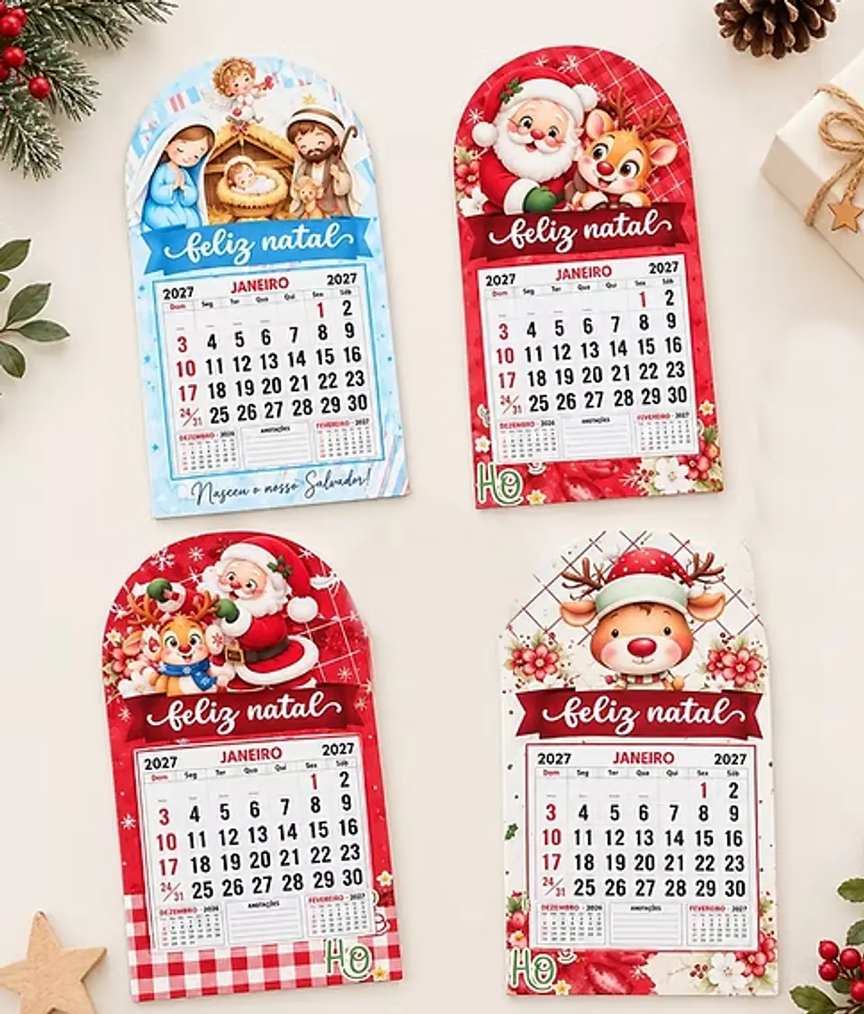 Arquivo Natal Card Mini Calendário 1